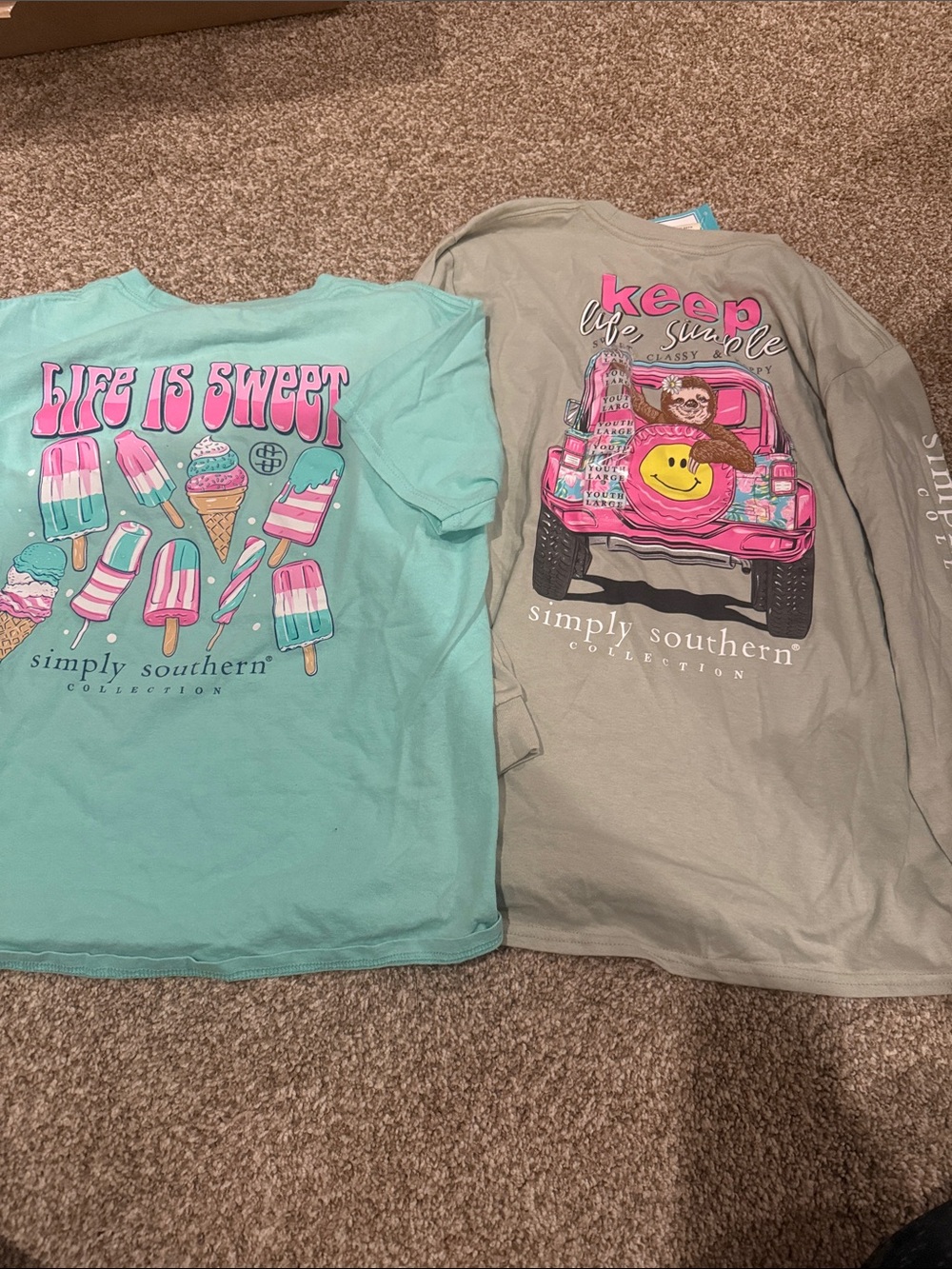 Simply Southern Kids 'Life Is Sweet' Mint Graphic Tee